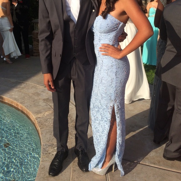 strapless bodycon prom dress